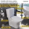 Bồn cầu 2 khối Caesar nắp cơ CD1341/TAF060 - ảnh 2