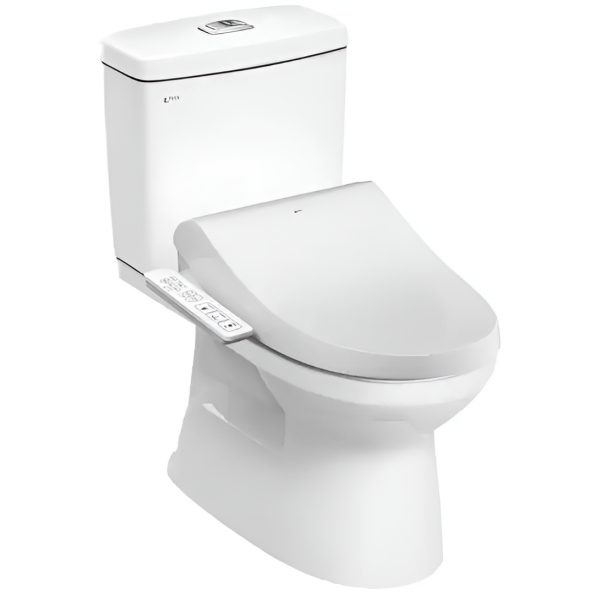Bồn cầu 2 khối kết hợp nắp rửa điện tử C-504A/CW-H17VN