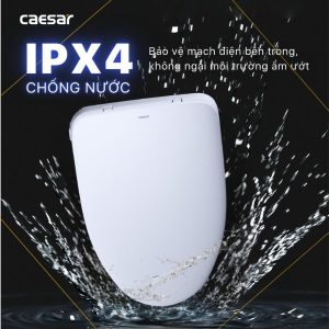Ảnh công trình thực tế Bồn cầu 2 khối nắp điện tử Caesar CD1340/TAF710H