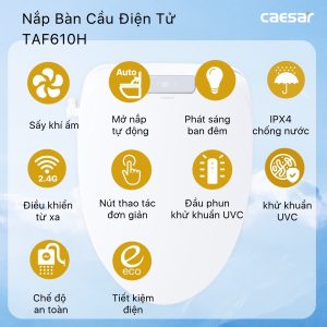 Ảnh công trình thực tế Bồn cầu 2 khối nắp điện tử Caesar CD1341/TAF610H