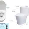 Bồn Cầu 2 Khối TOTO CS767RT3 (CS767T3) Nắp Đóng Êm TC385VS - ảnh 2