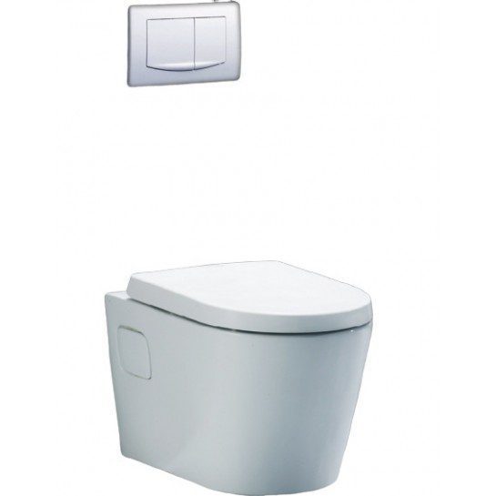 Bồn Cầu CAESAR CPT1503 Treo Tường Thùng Nước Âm Tường Nắp Êm