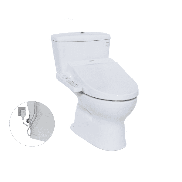 Bồn Cầu Điện Tử TOTO CS300DRW7#W Kèm Nắp Rửa Điện Tử WASHLET Dòng C2 – TCF6631A (220V)