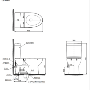 Ảnh công trình thực tế Bồn Cầu Điện Tử TOTO CS320DRW16#W Kèm Nắp Rửa Điện Tử WASHLET Dòng C2 – TCF23410AAA (220V)