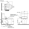 Bồn Cầu Điện Tử TOTO CS735DW16#XW Kèm Nắp Rửa Điện Tử WASHLET Dòng C2 – TCF23410AAA (220V) - ảnh 2