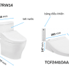 Bồn Cầu Điện Tử TOTO CS767RW14#XW Kèm Nắp Rửa Điện Tử WASHLET Dòng C5 – TCF24410AAA (220V) - ảnh 3