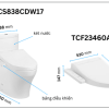 Bồn Cầu Điện Tử TOTO CS838CDW17#XW Kèm Nắp Rửa Điện Tử WASHLET (Loại Giấu Dây) Dòng C2 – TCF23460AAA (220V) - ảnh 2
