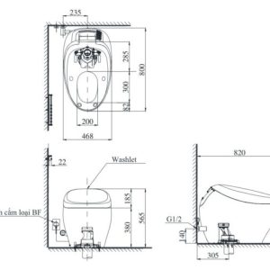 Ảnh công trình thực tế Bồn Cầu Điện Tử TOTO CS901KVT#NW1/T53P100VR NEOREST NX II