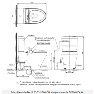Ảnh công trình thực tế Bồn Cầu Điện Tử TOTO CS948DW14#XW Kèm Nắp Rửa Điện Tử WASHLET Dòng C5 – TCF24410AAA (220V)