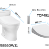 Bồn Cầu Điện Tử TOTO MS855DW11#XW Kèm Nắp Rửa Điện Tử WASHLET Dòng S7 – TCF4911Z (220V) - ảnh 3