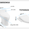 Bồn Cầu Điện Tử TOTO MS855DW16#XW Kèm Nắp Rửa Điện Tử WASHLET Dòng C2 – TCF23410AAA (220V) - ảnh 3