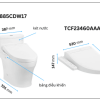Bồn Cầu Điện Tử TOTO MS885CDW17#XW Kèm Nắp Rửa Điện Tử WASHLET (Loại Giấu Dây) Dòng C2 – TCF23460AAA (220V) - ảnh 2