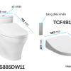 Bồn Cầu Điện Tử TOTO MS885DW11#XW Kèm Nắp Rửa Điện Tử WASHLET Dòng S7 – TCF4911Z (220V) - ảnh 3