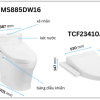 Bồn Cầu Điện Tử TOTO MS885DW16#XW Kèm Nắp Rửa Điện Tử WASHLET Dòng C2 – TCF23410AAA (220V) - ảnh 2