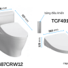 Bồn Cầu Điện Tử TOTO MS887CRW12#XW Kèm Nắp Rửa Điện Tử WASHLET (Loại Giấu Dây) Dòng S7 – TCF4911EZ (220V) - ảnh 3