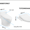 Bồn Cầu Điện Tử TOTO MS887CRW17#XW Kèm Nắp Rửa Điện Tử WASHLET (Loại Giấu Dây) Dòng C2 – TCF23460AAA (220V) - ảnh 2