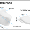 Bồn Cầu Điện Tử TOTO MS887RW16#XW Kèm Nắp Rửa Điện Tử WASHLET Dòng C2 – TCF23410AAA (220V) - ảnh 2