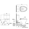 Bồn Cầu Điện Tử TOTO MS889CDRW17#XW Kèm Nắp Rửa Điện Tử WASHLET (Loại Giấu Dây) Dòng C2 – TCF23460AAA (220V) - ảnh 2