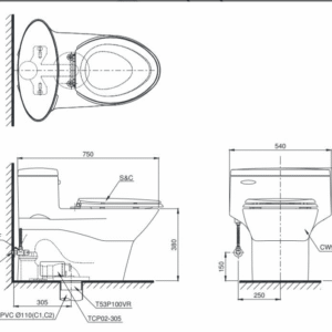 Ảnh công trình thực tế Bồn Cầu Điện Tử TOTO MS904W6#XW Kèm Nắp Rửa Điện Tử WASHLET Dòng C5 – TCF6531Z (220V)