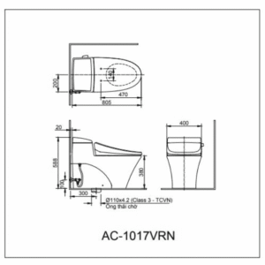 Ảnh công trình thực tế Bồn Cầu INAX AC-1017VRN 1 Khối
