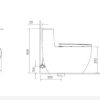 Bồn cầu INAX AC-1052/CW-H18VN nắp rửa điện tử - ảnh 2