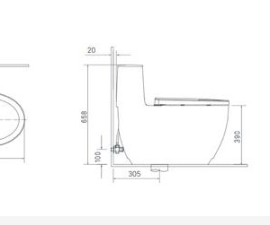 Ảnh công trình thực tế Bồn cầu INAX AC-1052/CW-H18VN nắp rửa điện tử