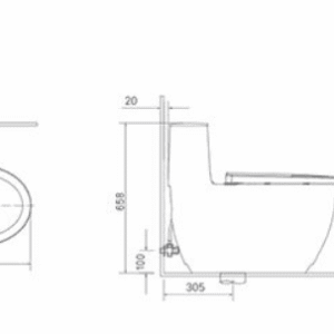 Ảnh công trình thực tế Bồn Cầu INAX AC-1052VN 1 Khối