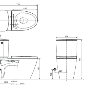 Ảnh công trình thực tế Bồn Cầu INAX ACT-602VN 2 Khối Xả Tự Động
