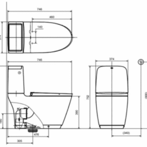 Ảnh công trình thực tế Bồn Cầu INAX ACT-832VN 2 Khối Xả Cảm ứng
