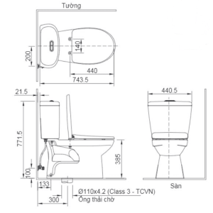 Ảnh công trình thực tế Bồn Cầu INAX C-306VAN (C306VAN) 2 Khối Nắp Êm