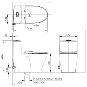 Ảnh công trình thực tế Bồn Cầu INAX Nắp Êm AC-989VN (AC989VN) 1 Khối