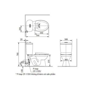 Ảnh công trình thực tế Bồn cầu INAX nắp rửa cơ C-306A+CW-S15VN