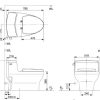 Bồn cầu một khối INAX AC-4005/CW-H18VN nắp rửa điện tử - ảnh 2