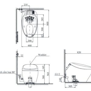 Ảnh công trình thực tế Bồn cầu thông minh TOTO CS901VT#NW1/T53P100VR NEORESTNX II