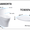 Bồn Cầu TOTO 1 khối MS889DRT8 (MS889DT8) Nắp Đóng Êm TC600VS - ảnh 3