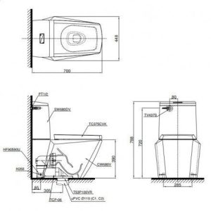 Ảnh công trình thực tế Bồn Cầu TOTO 2 Khối CS680DT4#XW Nắp Đóng Êm TC375CVK