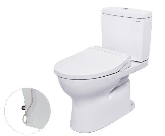 Bồn Cầu TOTO CS320DRE2#W 2 Khối Nắp Rửa Cơ TCW07S
