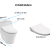 Bồn Cầu TOTO CW823RAE4#W/T53P100VR 1 Khối Nắp Rửa Cơ TCW1211A - ảnh 2