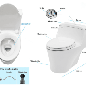 Ảnh công trình thực tế Bồn Cầu TOTO một khối CW823RAT2#W/T53P100VR Nắp Đóng Êm TC393VS
