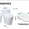 Bồn Cầu TOTO MS887RE4#XW1 Khối Nắp Rửa Cơ TCW1211A - ảnh 2