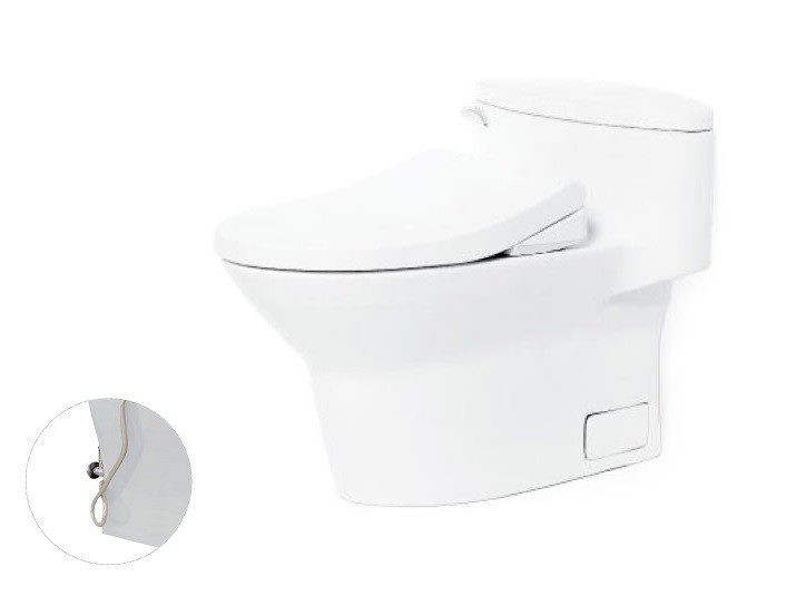 Bồn Cầu TOTO MS904E4#XW 1 Khối Nắp Rửa Cơ TCW1211A