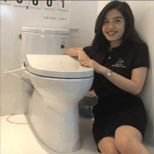 Ảnh công trình thực tế Bồn Cầu TOTO MS905E4#XW 1 Khối Nắp Rửa Cơ TCW1211A