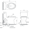 Bồn Cầu TOTO MS905E4#XW 1 Khối Nắp Rửa Cơ TCW1211A - ảnh 3