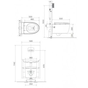 Ảnh công trình thực tế Bồn cầu treo tường INAX AC-952/CW-H18VN Nắp rửa điện tử
