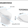 Bồn Cầu WASHLET TOTO MS188VKW16 1 Khối Kèm Nắp Điện Tử TCF23410AAA (220V) - ảnh 2