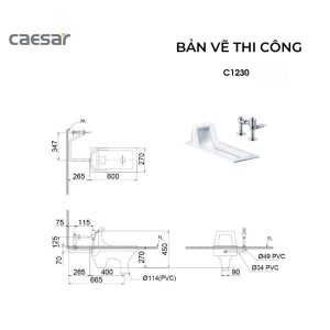 Ảnh công trình thực tế Bồn cầu xổm C1230