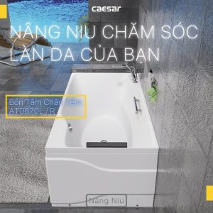 Ảnh công trình thực tế Bồn tắm chân yếm Caesar AT0870L(R)