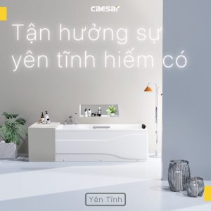 Ảnh công trình thực tế Bồn tắm chân yếm Caesar AT0870L(R)