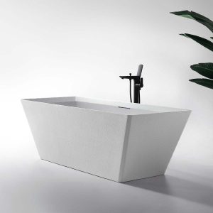 Ảnh công trình thực tế Bồn Tắm Đá MOWOEN MW001-Matt White 1700mm