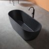 Bồn Tắm Đá MOWOEN MW002-Matt Black 1700mm - ảnh 2